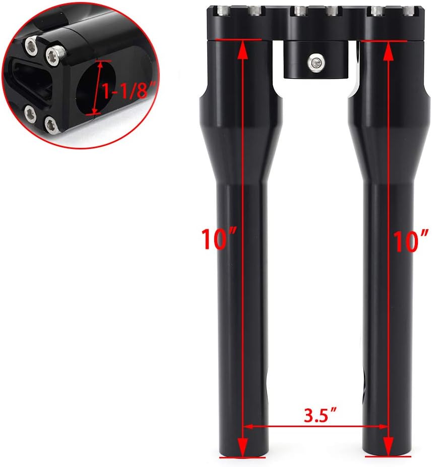 1 1/8" Club Style Handlebars with 10" or 11" Bar Risers T86804