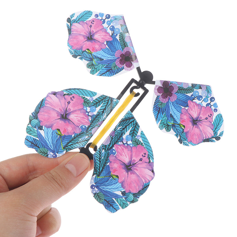 10 x Magic Butterfly Flying Butterfly Toy with Card O9245