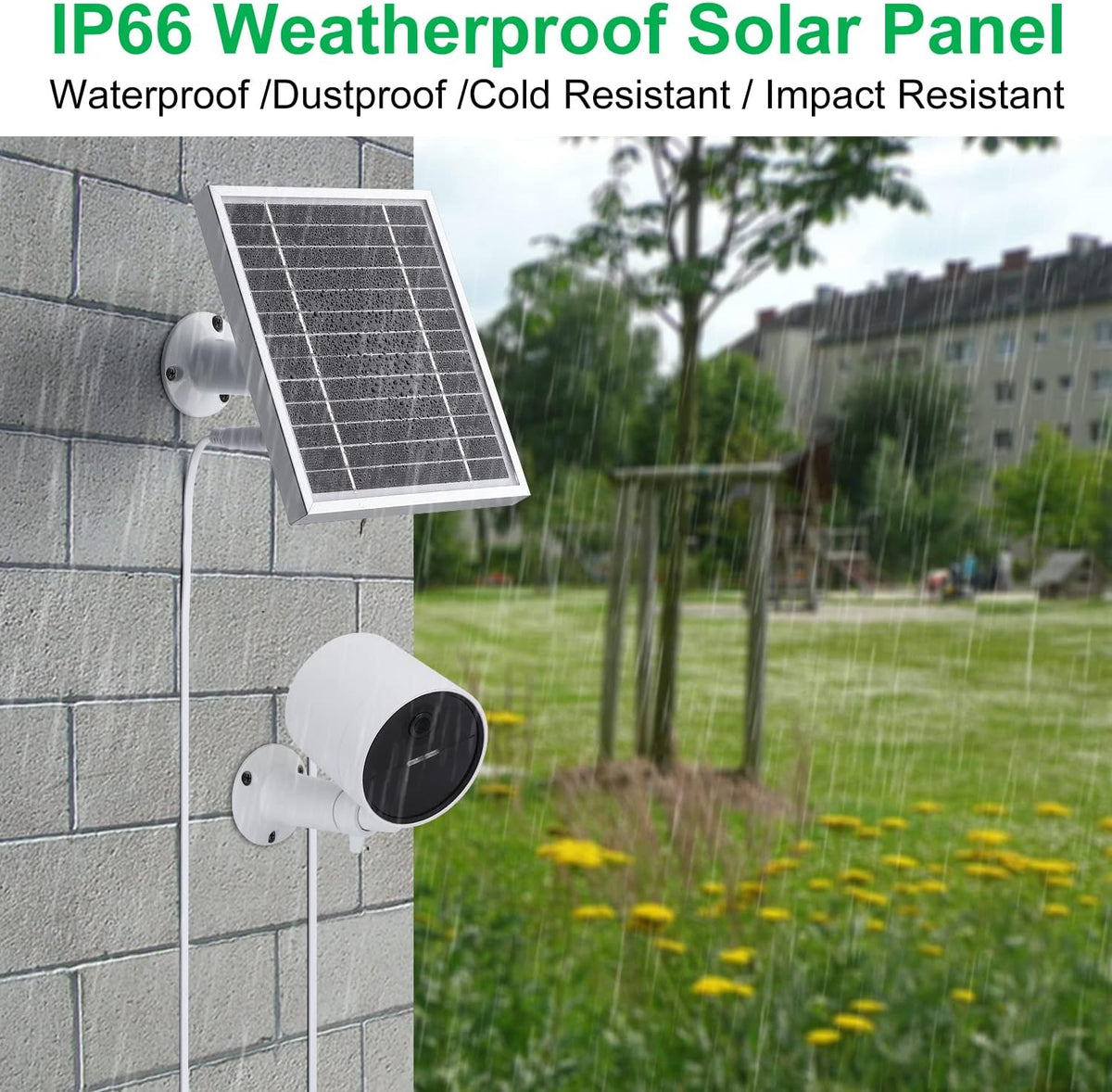 Silver 3PACK Solar Panel for Outdoor Security Camera T81325