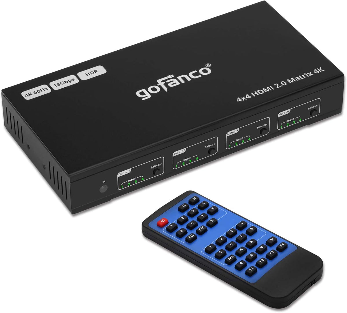 4x4 HDMI Matrix Switch 4K 60Hz HDR W398