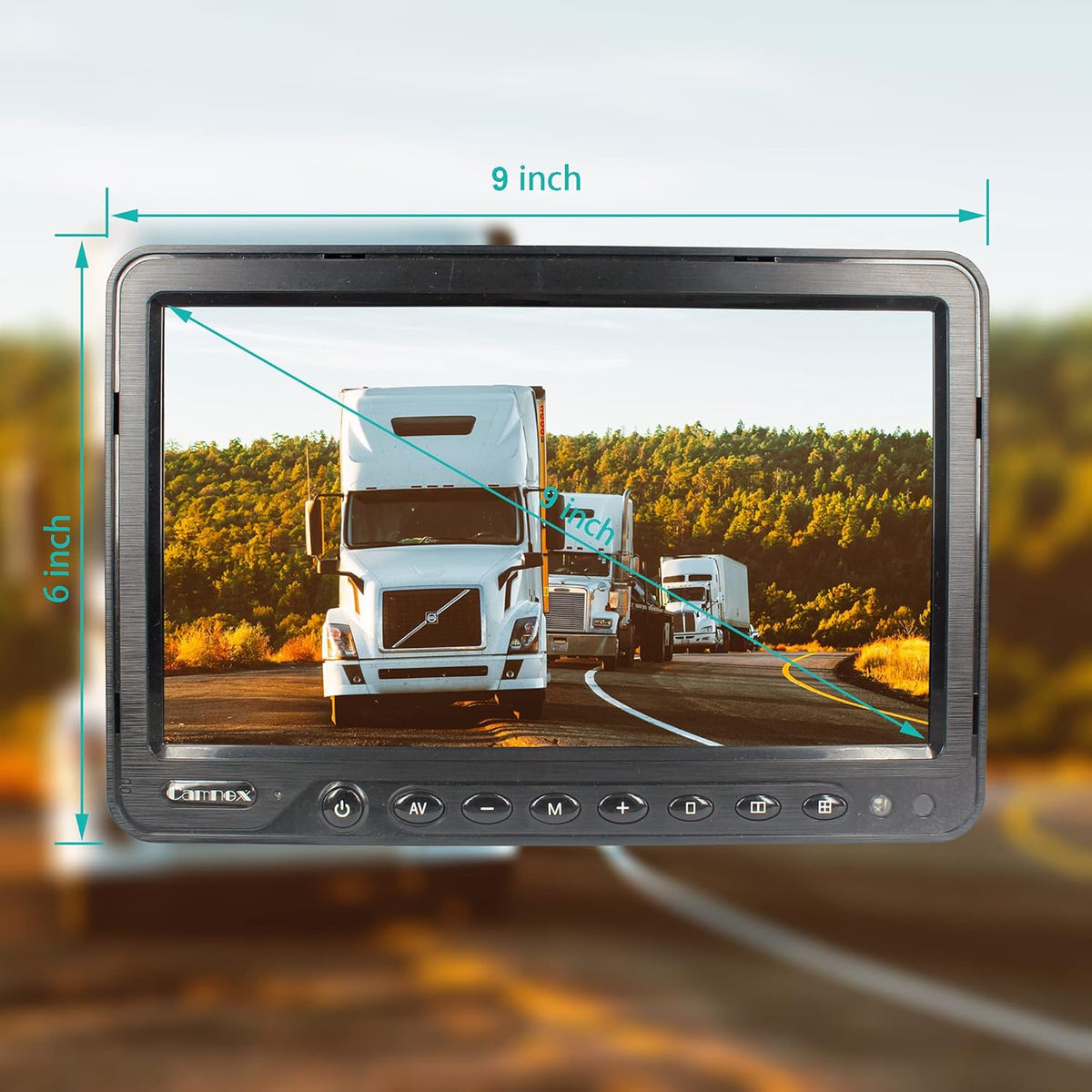 9 inch Split Screen Backup Camera System with DVR Recording, 1080P Car Camera x 4 S758675
