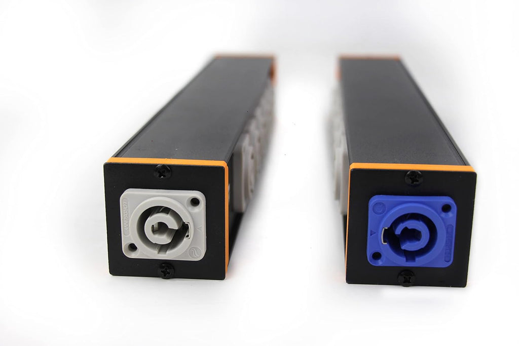 6 Port Powercon Power Distribution Output Box, Black, Pack of 2 A422