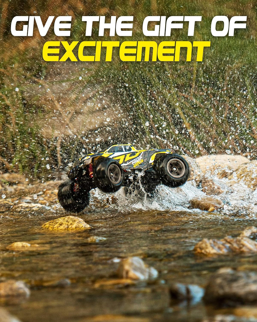 Black Yellow 1:16 Scale Brushless RC Car C575