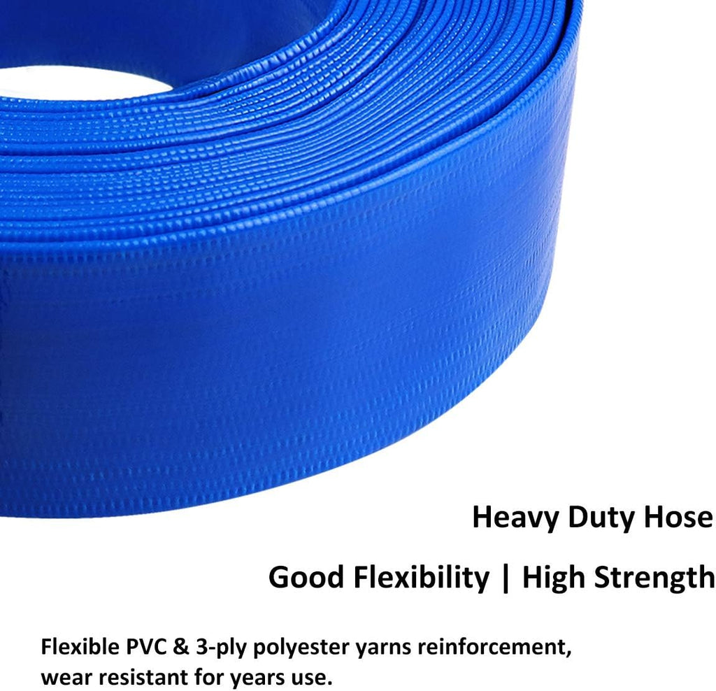 3 x 50' Blue PVC Backwash Hose with Aluminum Camlock Fittings C2342