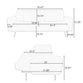 Pink Linen Double Sofa Bed with Split Backrest I712