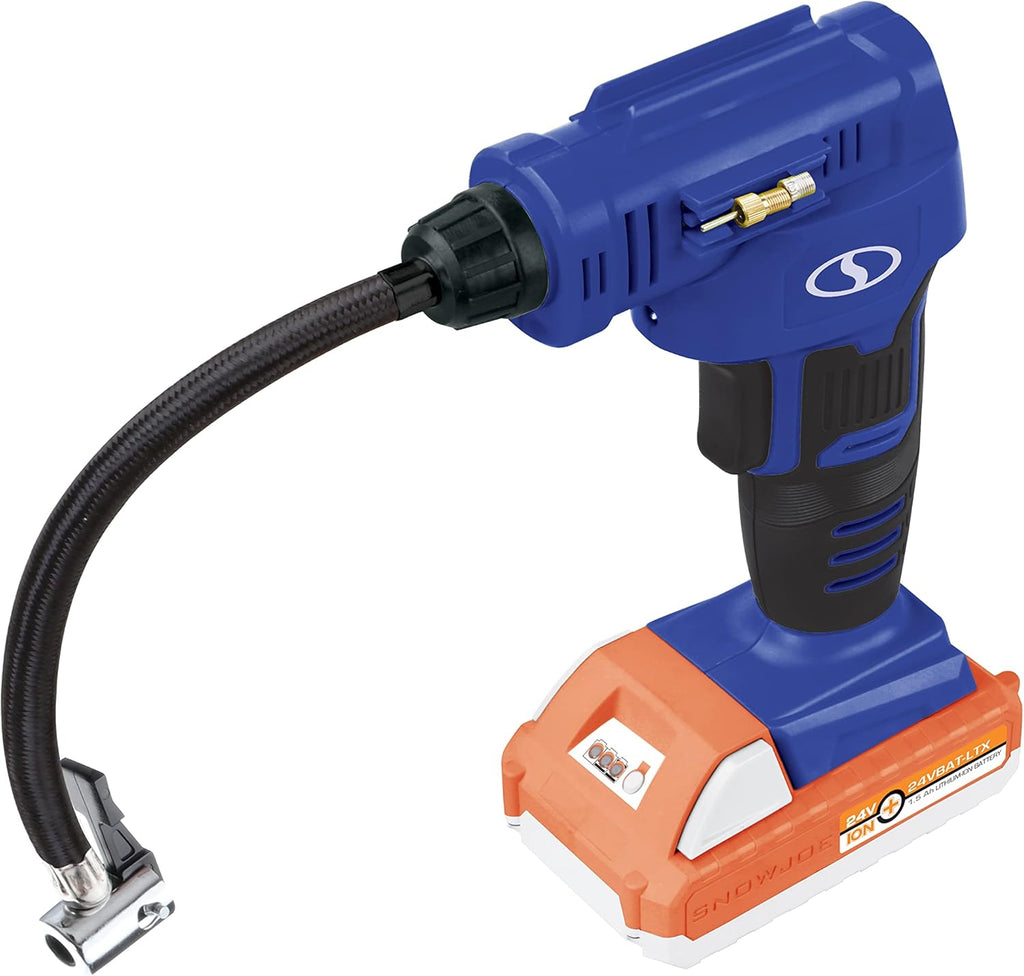 24V Tire Inflator Air Compressor with Hard-case and 2.0Ah Battery T304621