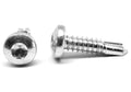 10-16 x 1 Self Drilling Screw 6 Lobe Pan Head Low Carbon Steel Zinc Plated Y6506