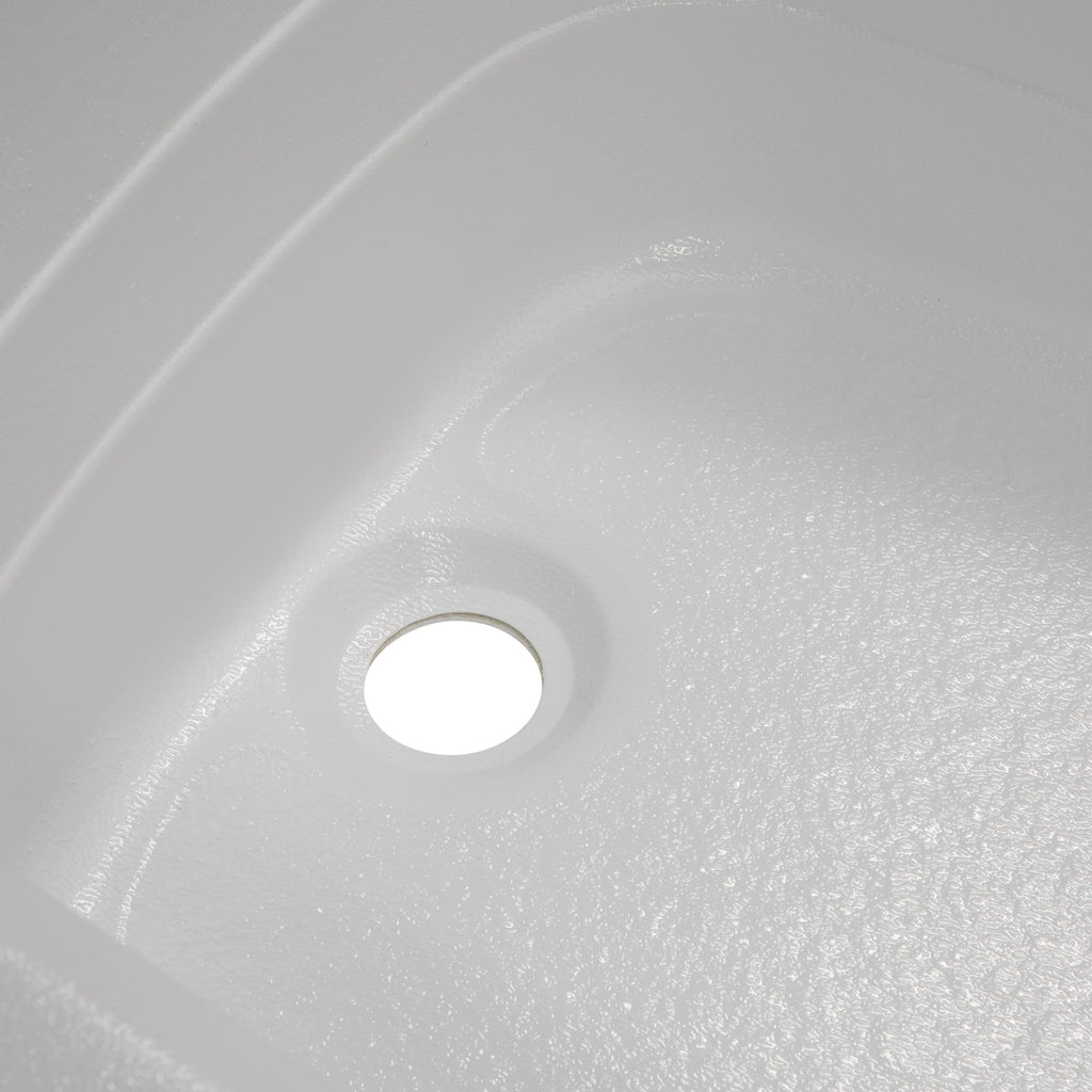 White RV Left Hand Tub A120225