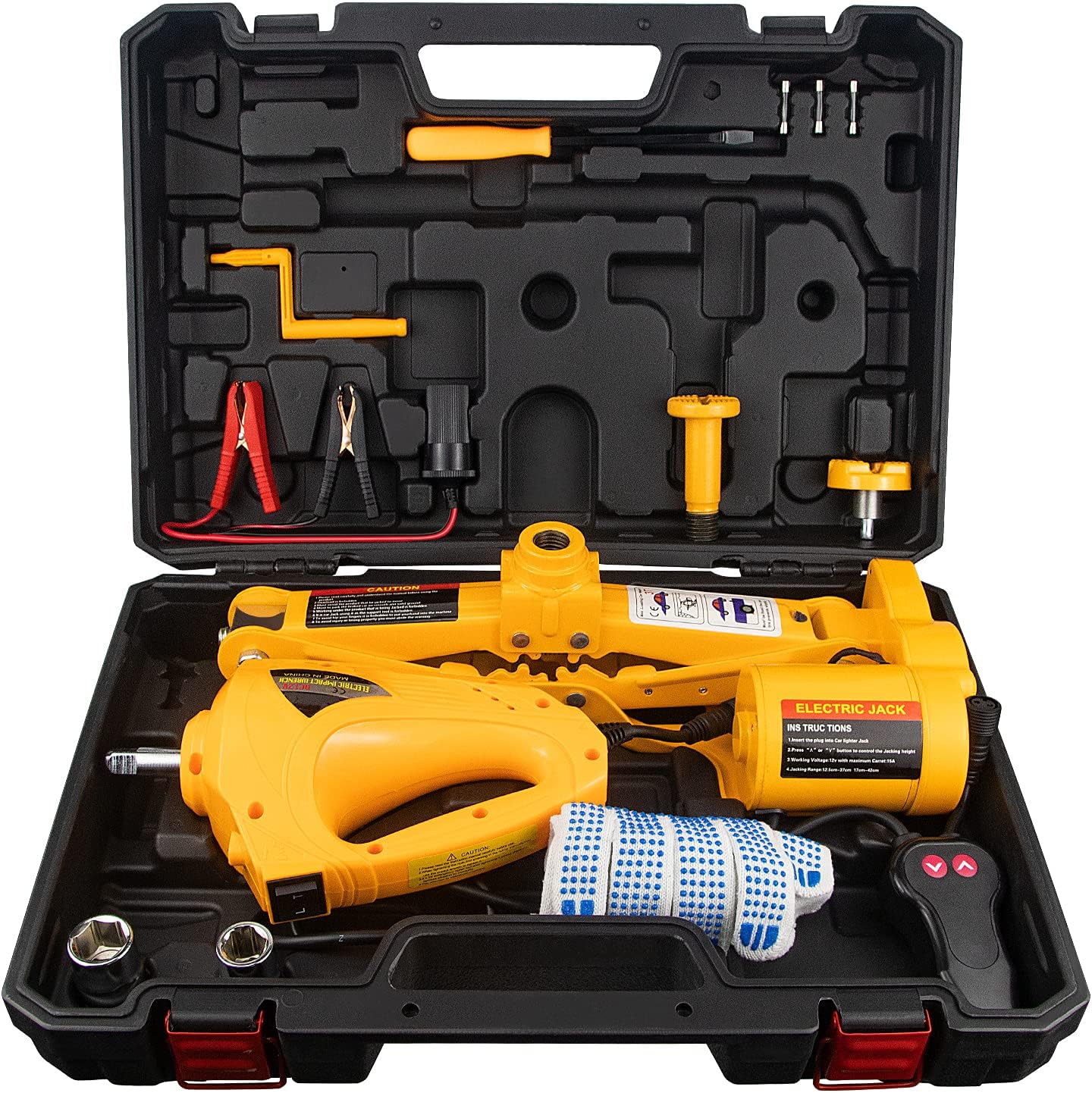 Electric Car Jack 3 Ton 12V Scissor Car Jack with Impact Wrench O204