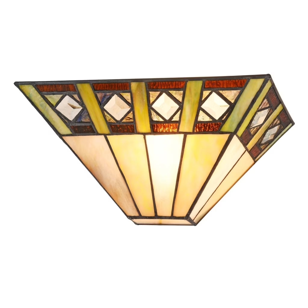 Black/Stained Glass Wall Sconce K95114