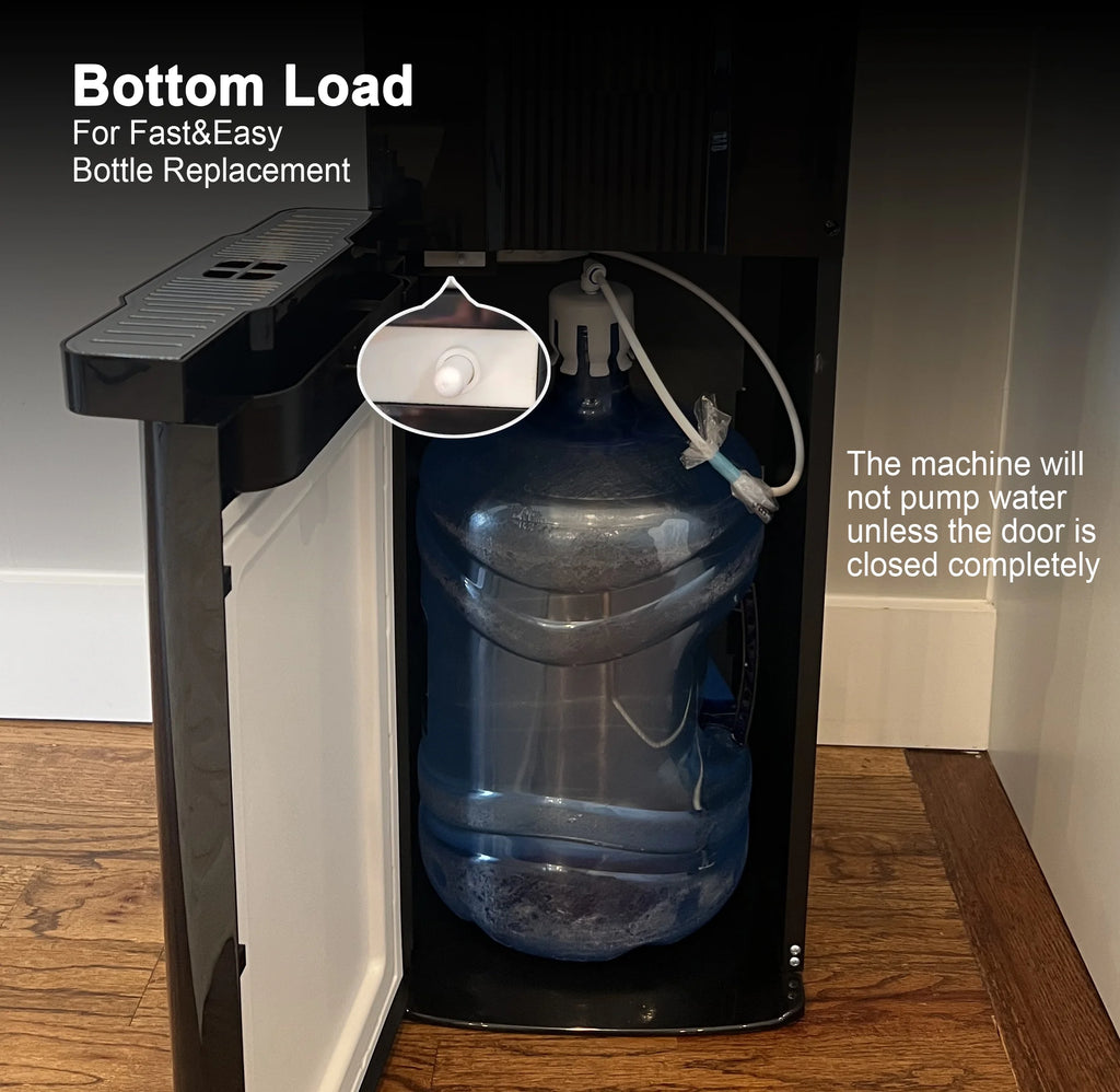 Bottom Loading Water Cooler Dispenser with Ice Maker for 3 Gallon Bottle Black P376648