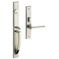 Satin Nickel Double Cylinder Mortise Handle Set P834669