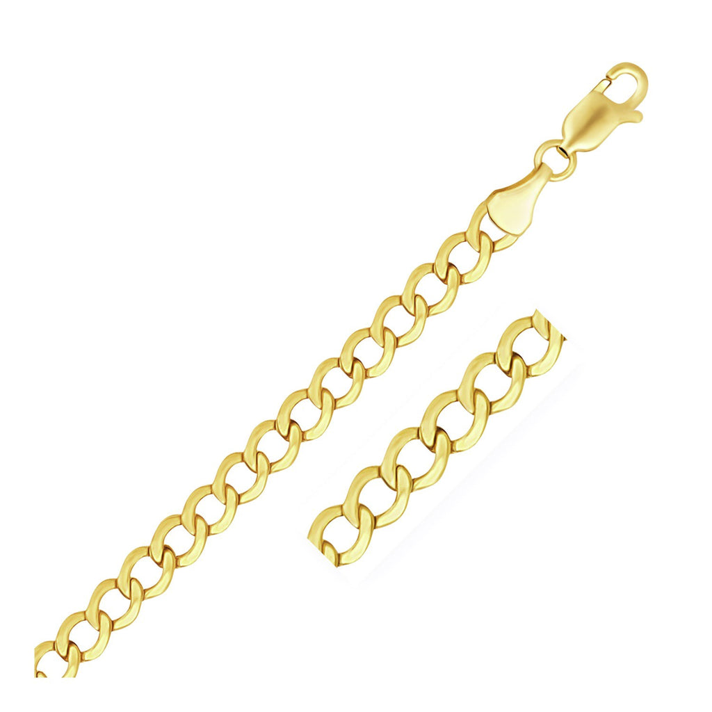 10k Yellow Gold Curb Chain 24 in Z1253