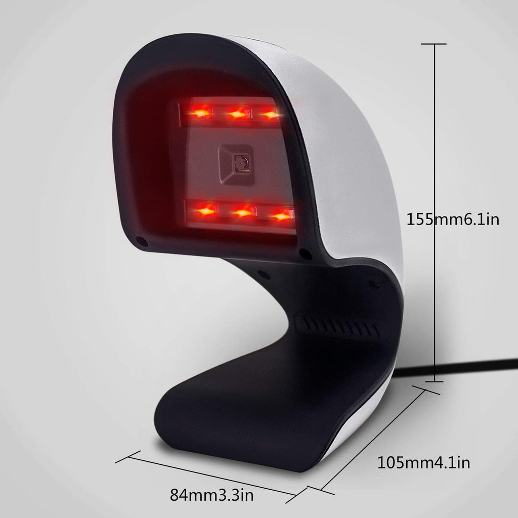 2D Barcode Scanner, Hands-Free USB Barcode Reader, Pack of 2 Y130757