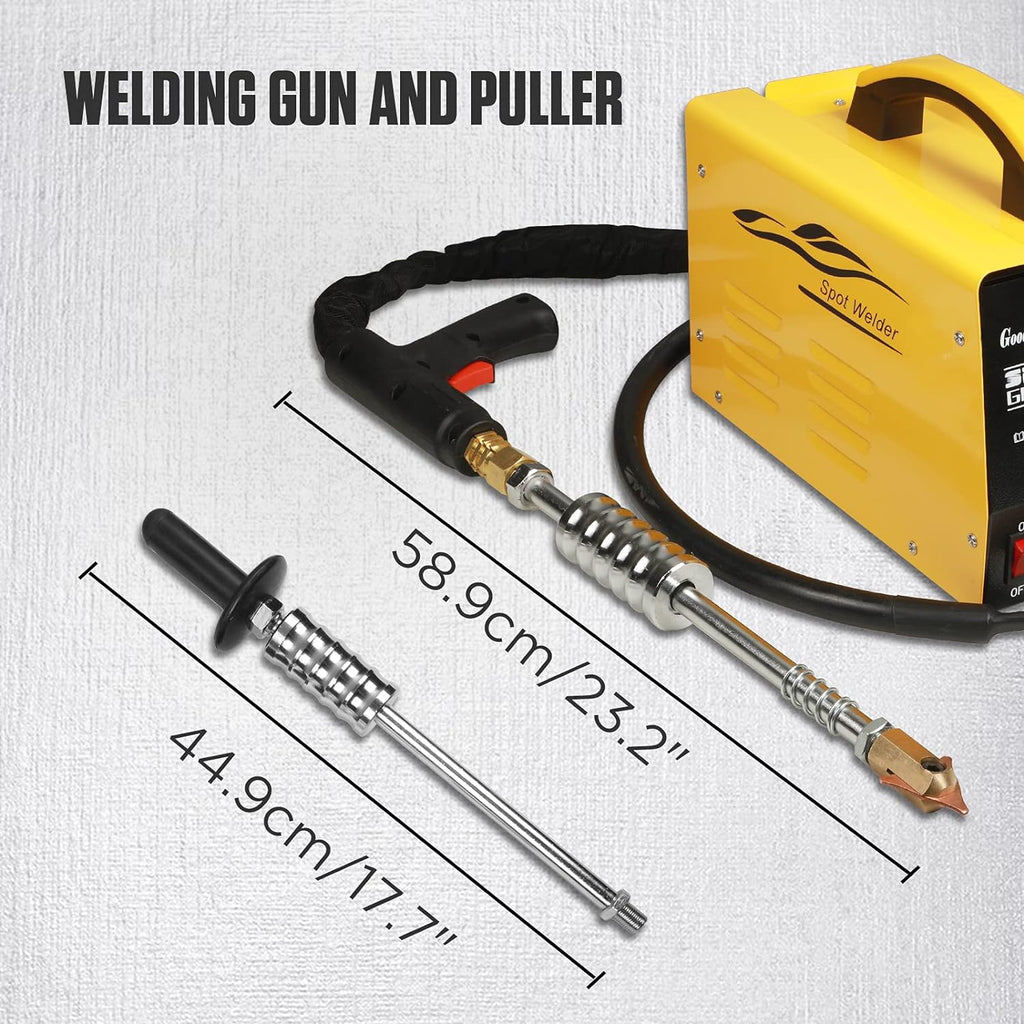 Vehicle Panel Spot Puller Dent Spotter 110V, 3500A Spot Dent Puller Welder, 3KW Car Body Stud Welding Machine Repair Tool Kit N82108