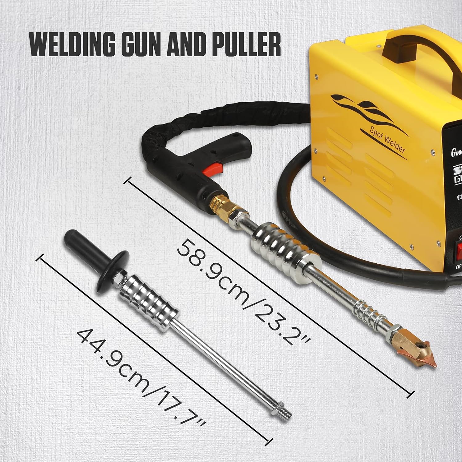 Vehicle Panel Spot Puller Dent Spotter 110V, 3500A Spot Dent Puller Welder, 3KW Car Body Stud Welding Machine Repair Tool Kit N82108