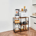 Black Kitchen Bread Rack with 3 Tiers + 4 Tiers F48913