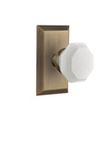 Antique Brass Milk Glass Knob S800993