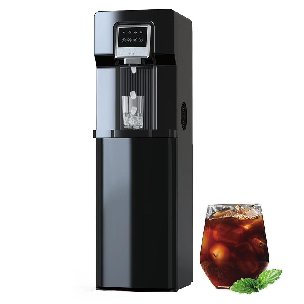 Bottom Loading Water Cooler Dispenser with Ice Maker for 3 Gallon Bottle Black P376648