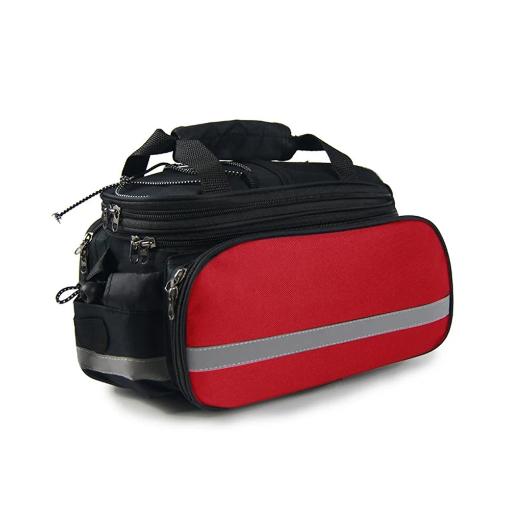 Rear Seat Bag Expandable MTB Bike Rack Bag with Rain Cover E414