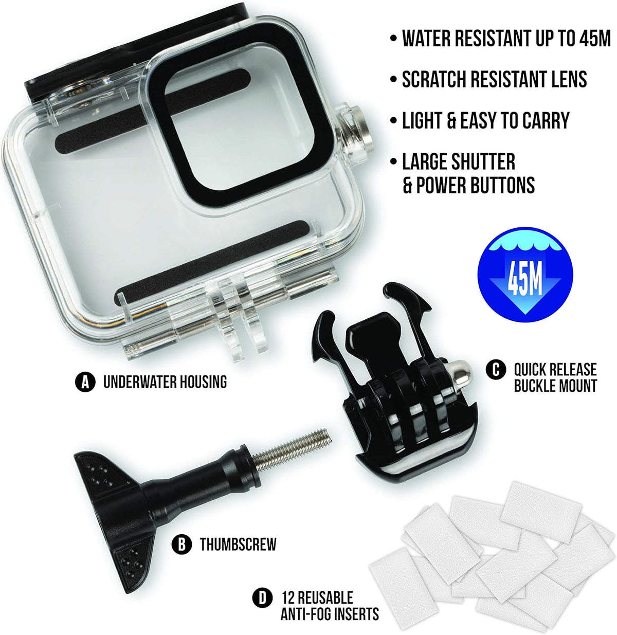 Action Camera with Underwater Housing and Floating Hand Grip P5615