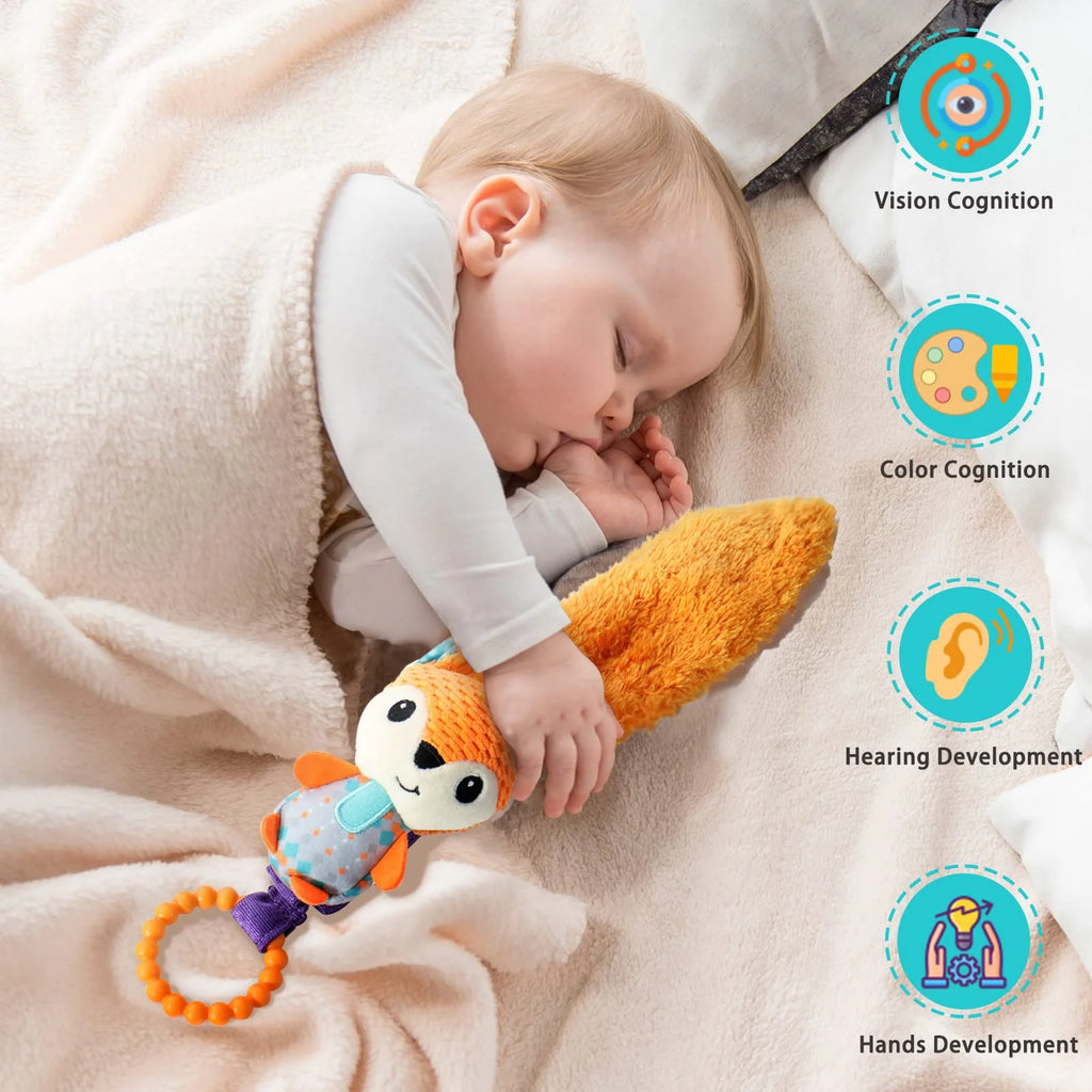 Multicolor Baby Rattles & Plush Rings Teether Toy Z3684