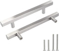 30 Pack Stainless Steel Square Drawer Pulls Brushed Nickel 5 Inch Hole Centers M8476