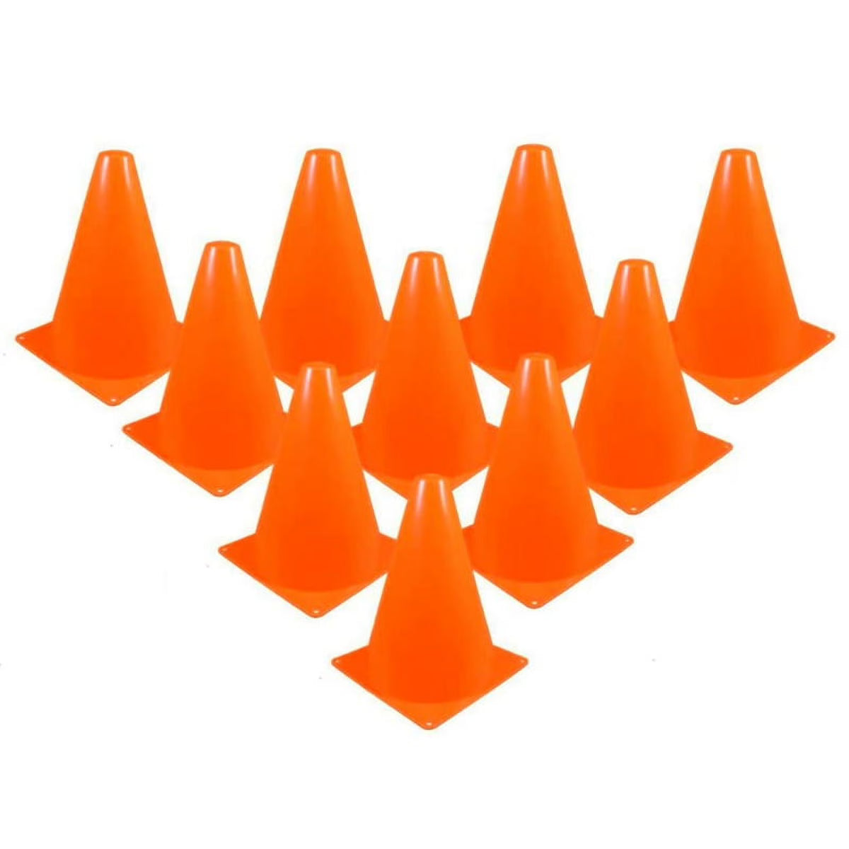 10 Pcs Traffic Cones 7 Inch Multipurpose Cones for Football Training E37175