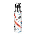 Stainless Steel Insulated Thermos Vacuum Flask Water Bottle with Straw Lid K65038