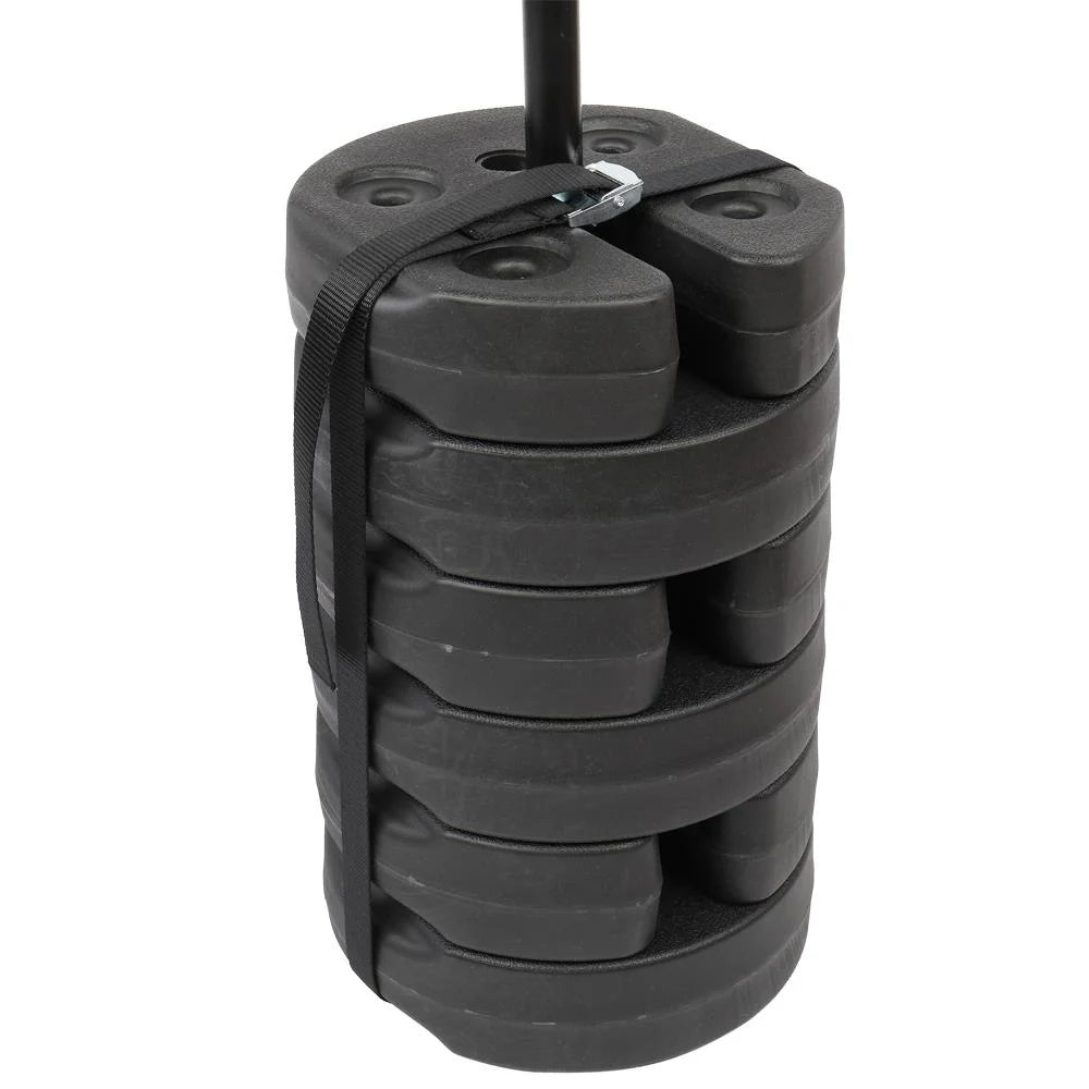 6pcs Tent Shade Canopy Water Fillable Weight Plates Black X66334