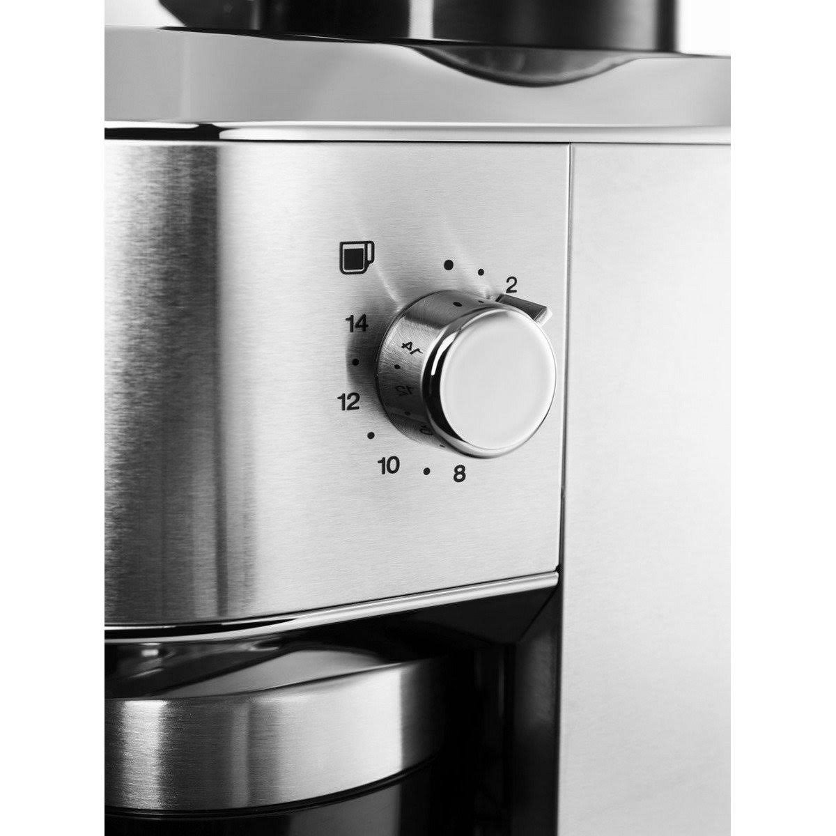 Silver Conical Burr Grinder with Porta Filter Attachment J231