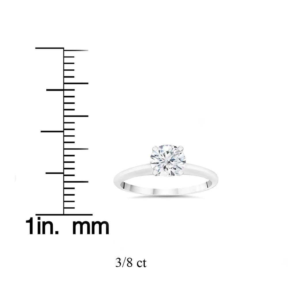 14k White Gold Solitaire Diamond Engagement Ring P57964