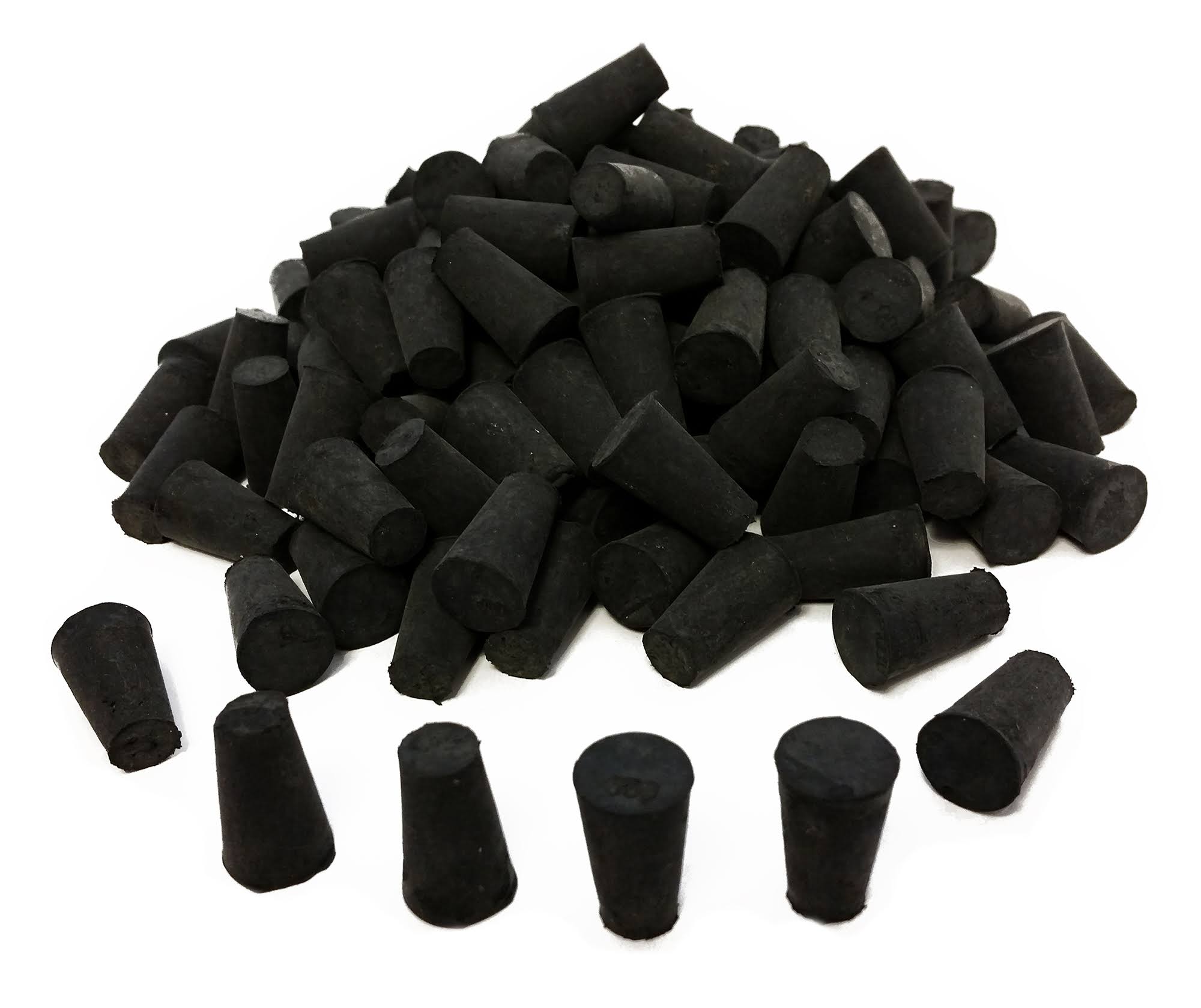 Rubber Stoppers, Size 000, Solid, 10-Pound Case L531903