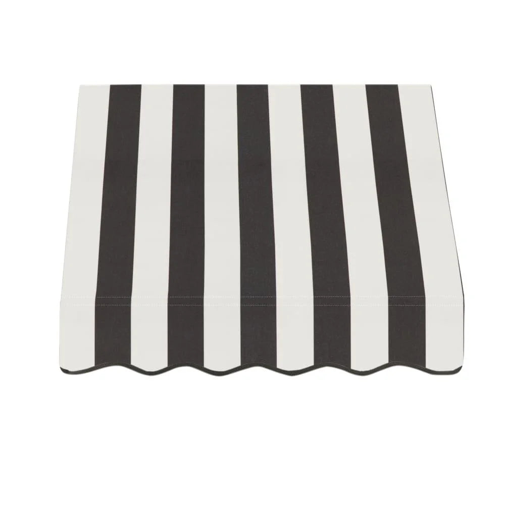 Black/White Stripe Acrylic Fixed Awning M268785