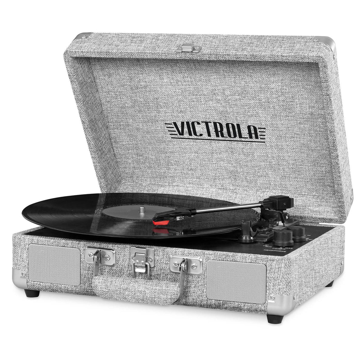 Grey 3-Speed Suitcase Record Player N48153