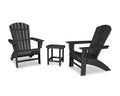 Black 3-Piece Curveback Adirondack Set O28280