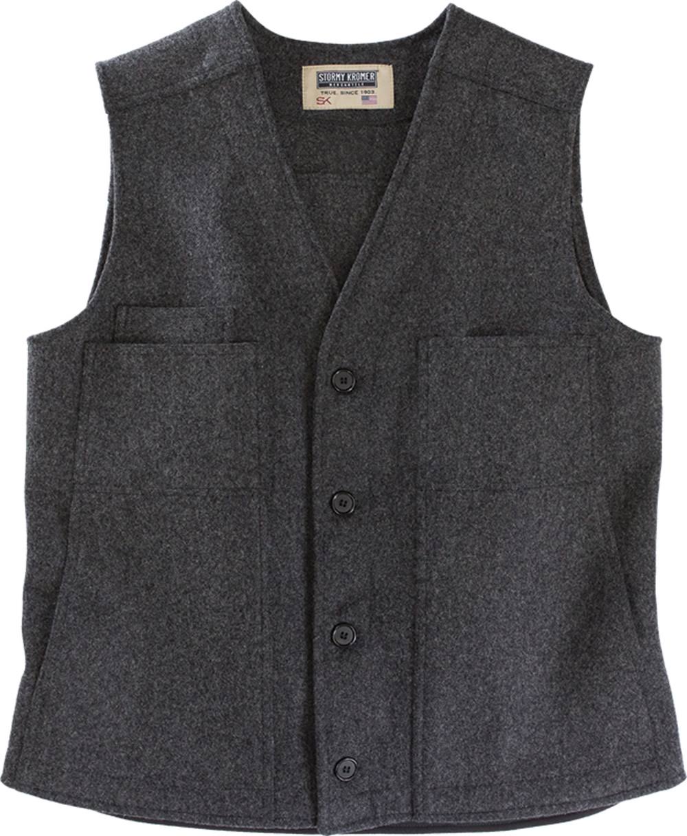 Charcoal Men&s Button Vest L696