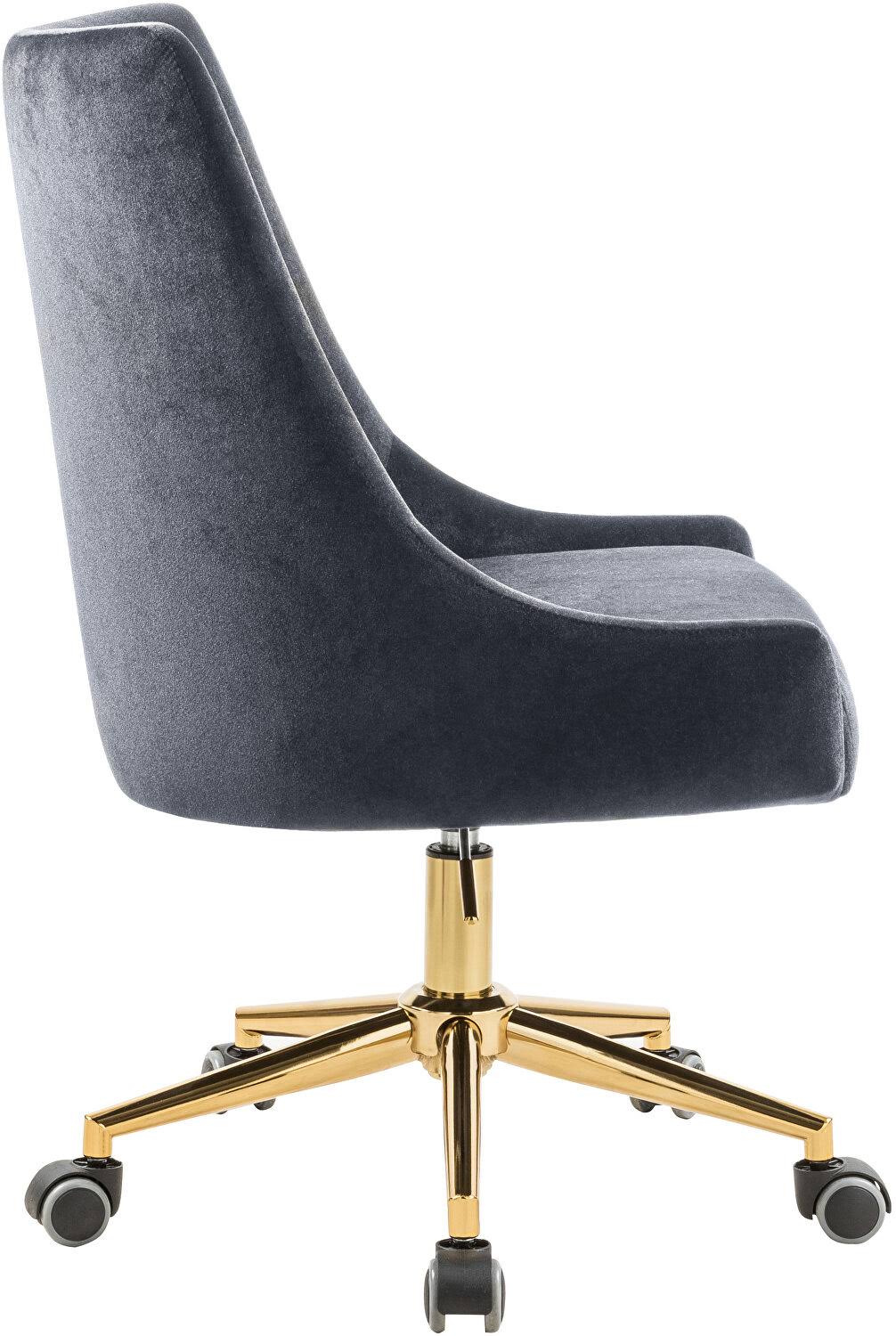Grey Velvet Office Chair C59074