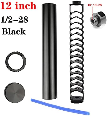 1/2-28 12 inch .7075 Aluminum Fuel Filter Accessories Black L832739