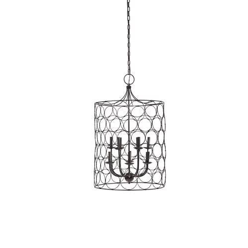 12-Light Candle Style Drum Chandelier Gold P2040