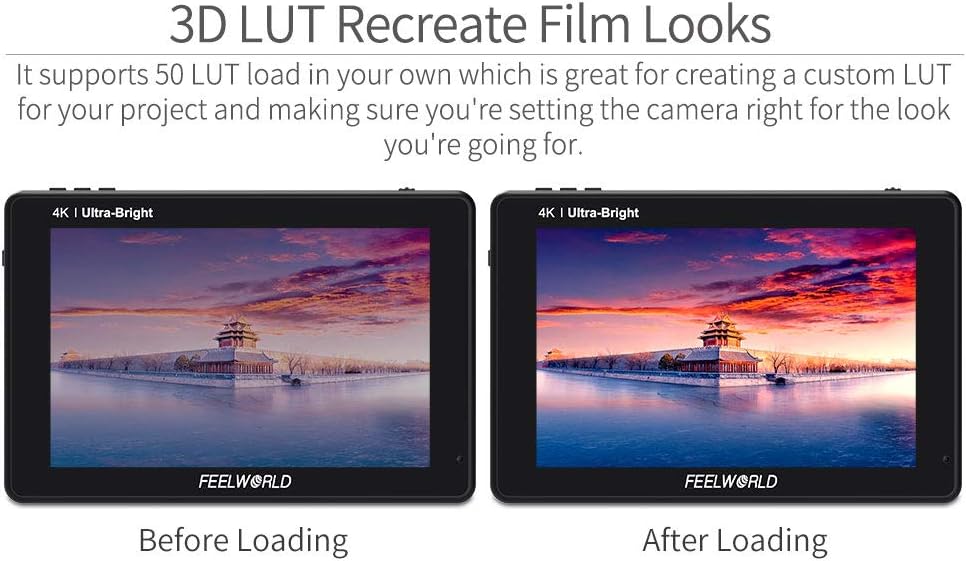 7 Inch 2200nit Touch Screen Camera Field Monitor with 4K HDMI Input X242395
