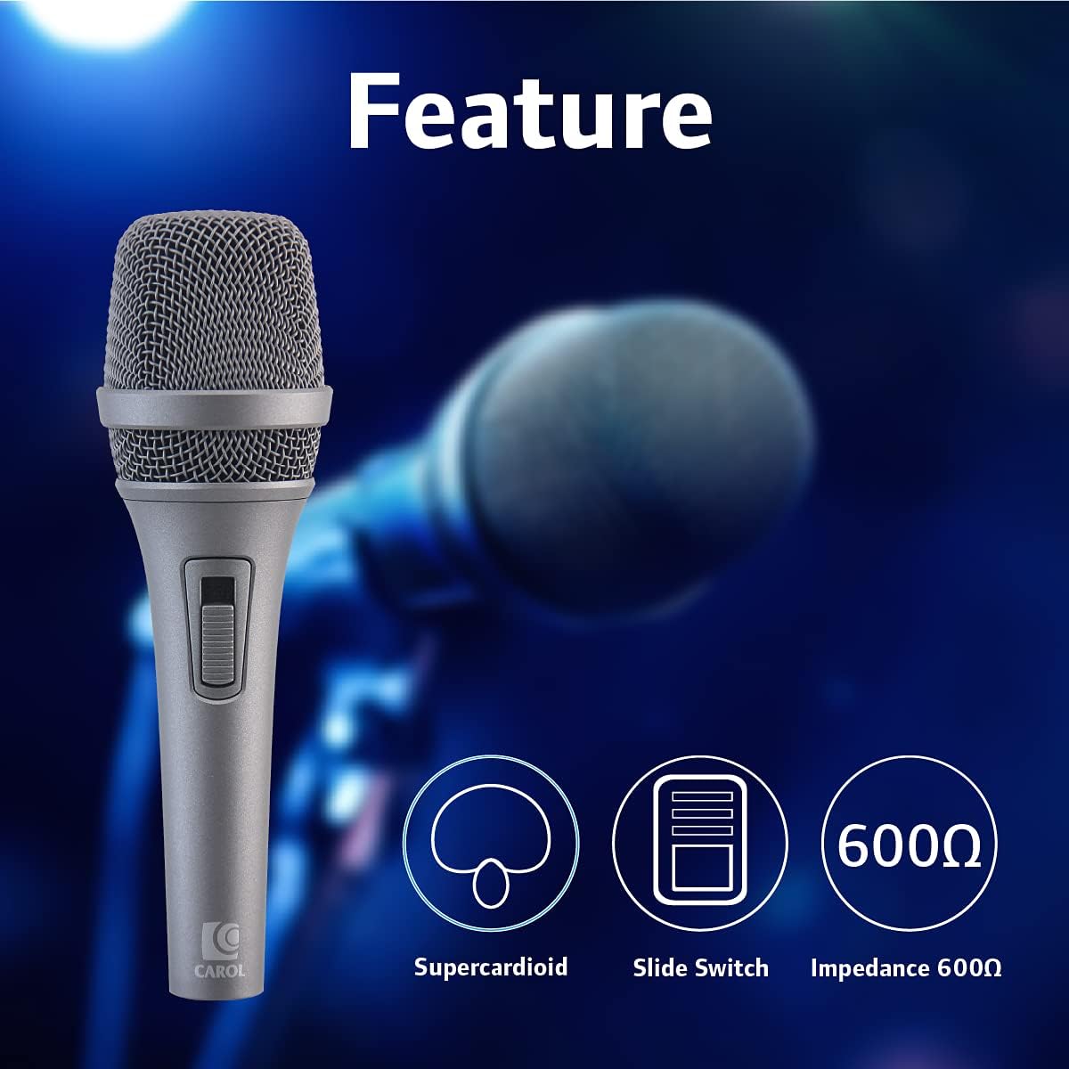 Grey Dynamic Microphone Pack of 2 A312