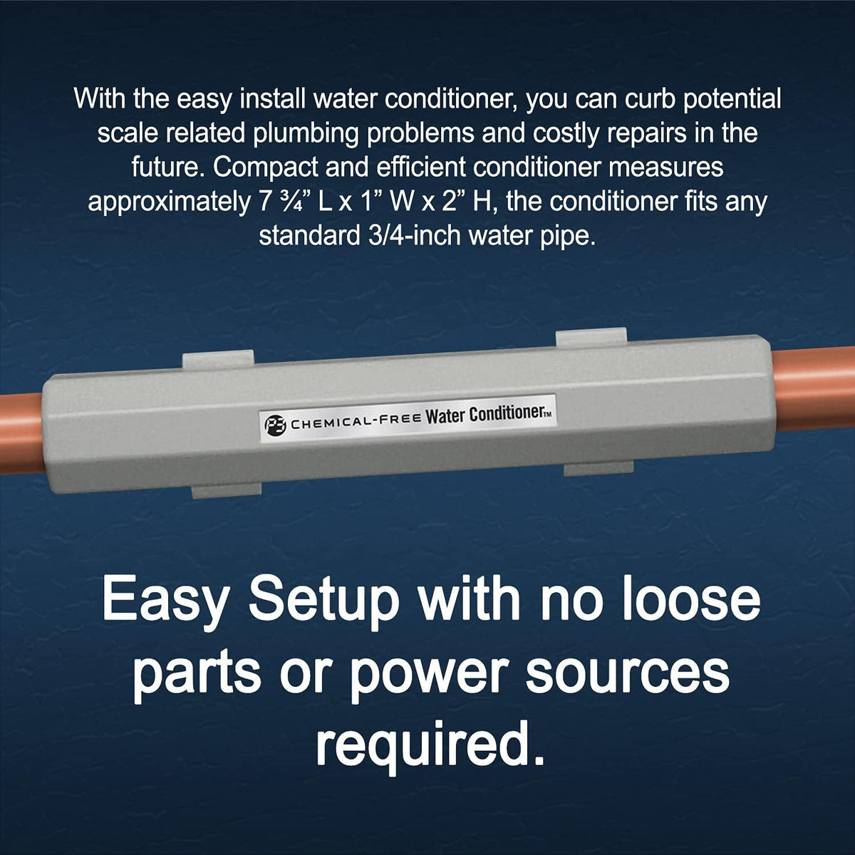 Chemical Free Water Conditioner for Standard 3/4-Inch Pipes T53300