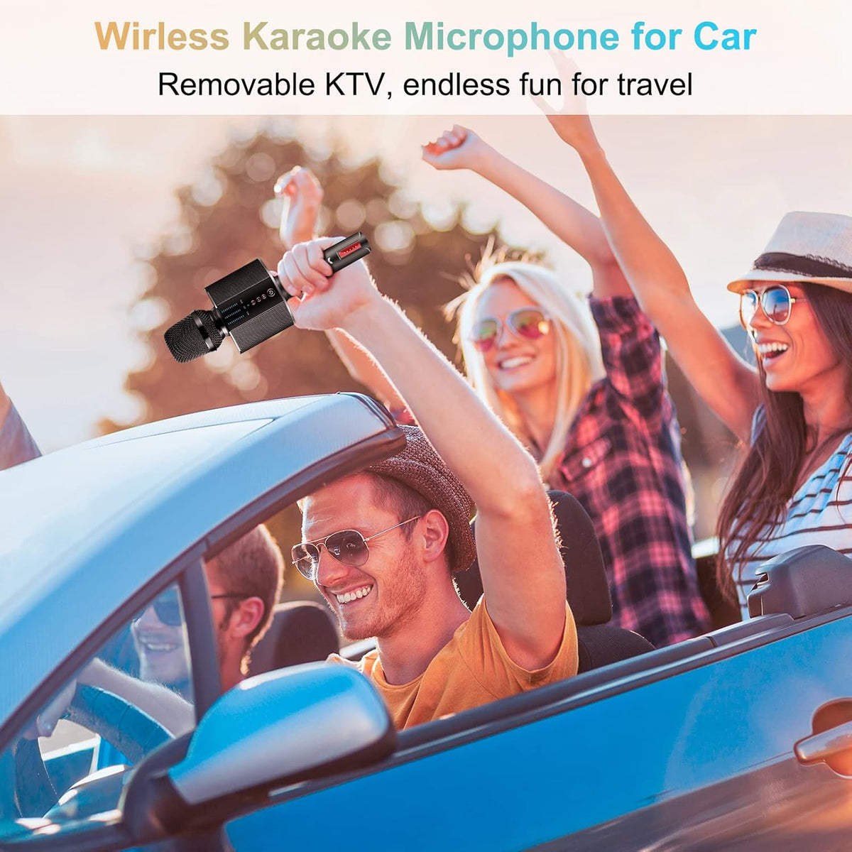 Black Wireless Bluetooth Karaoke Microphone R184776