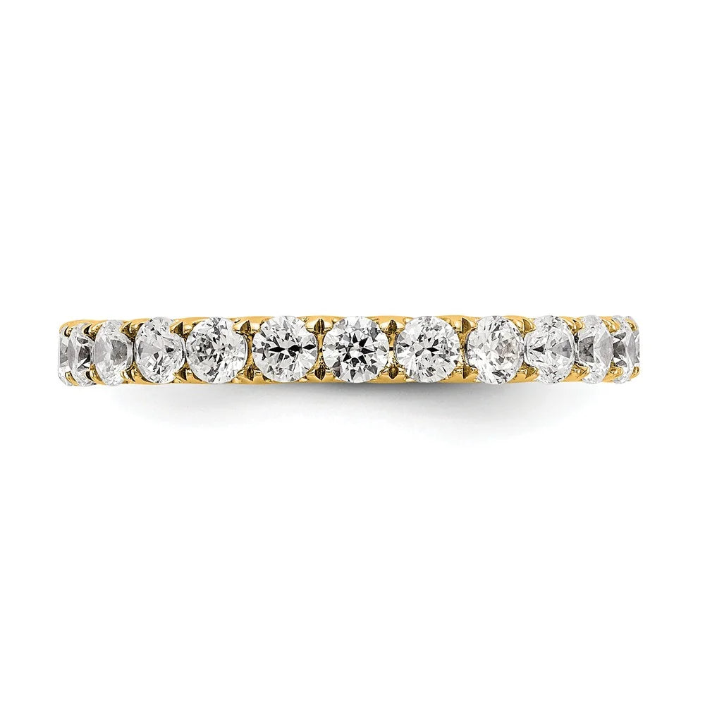 14K Yellow Gold Diamond Eternity Ring, Lab Grown Round, Size 5 W81256