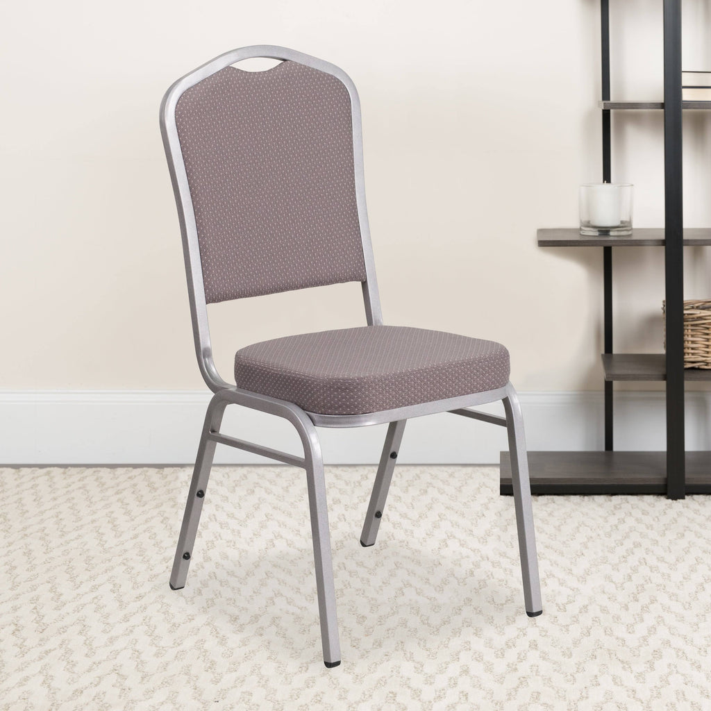 Gray Dot Fabric Stacking Banquet Chair N37660