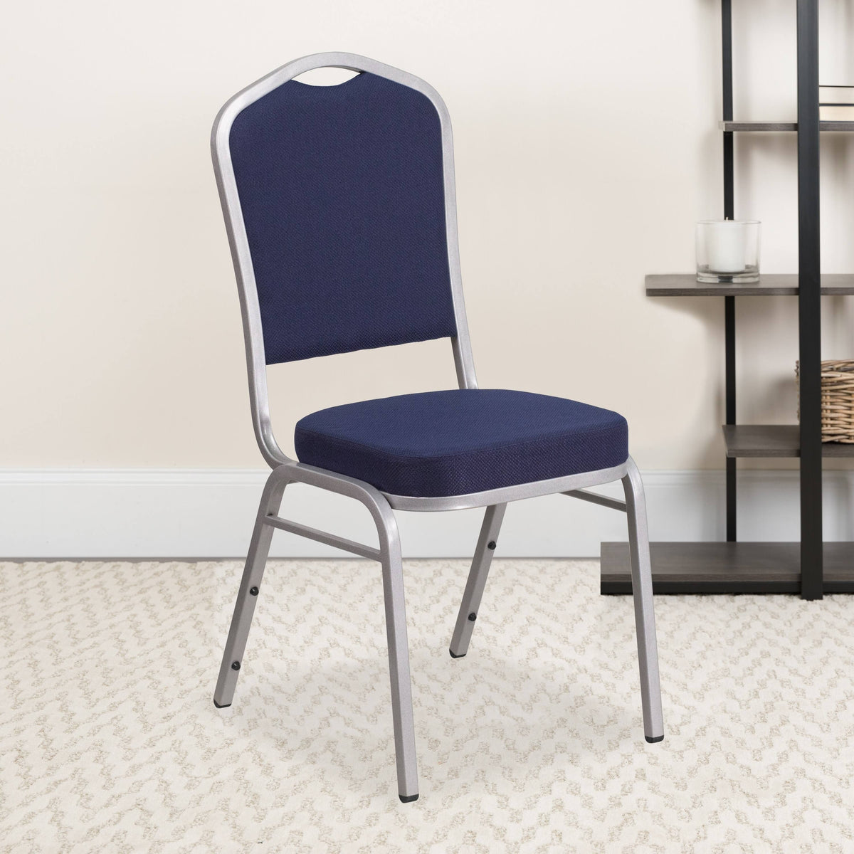 Gray Dot Fabric Stacking Banquet Chair N37660