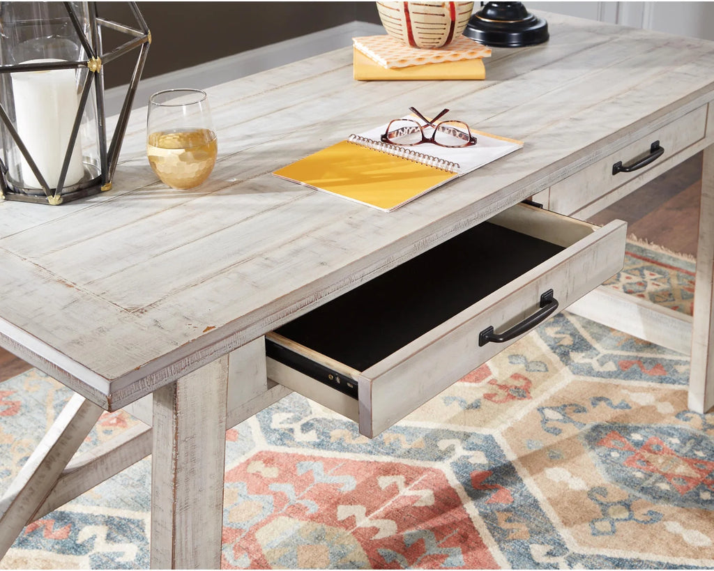 Whitewash 2 Drawer Desk T794