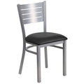 Black Vinyl Seat Metal Restaurant Chair J9393