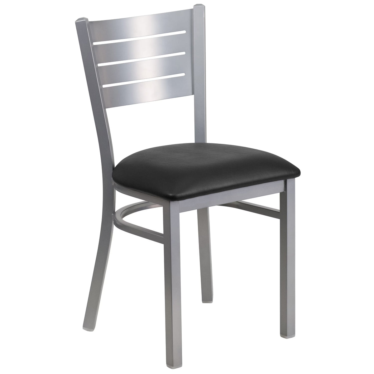 Black Vinyl Seat Metal Restaurant Chair J9393